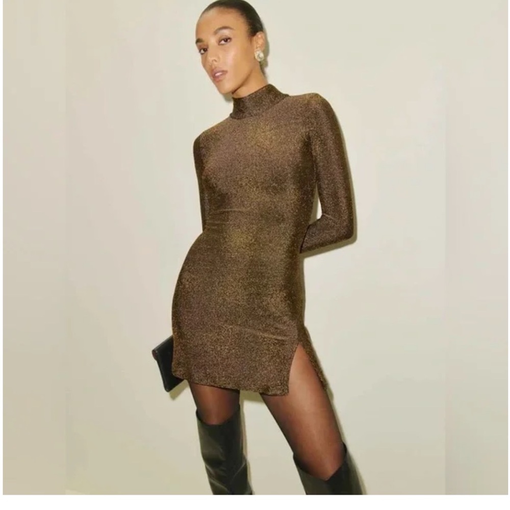 Reformation 90’s Holiday Inspired Hermia Sparkle Dress NWT Sz L SOLD OUT